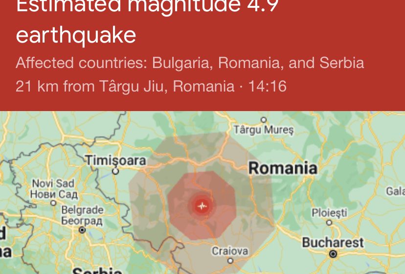  Novi zemljotresi u Rumuniji, osetili se i u Paraćinu