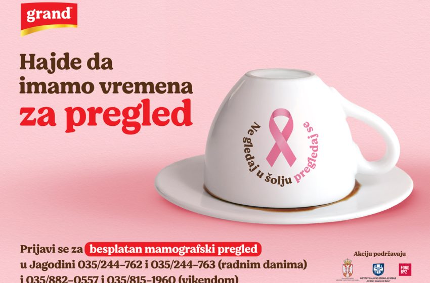  Organizatori pozivaju dame starije od 40 godina na BESPLATNI mamografski pregled u Jagodini