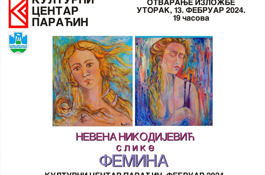  Žena kao inspiracija – izložba slika FEMINA Nevene Nikodijević od utorka u Kulturnom centru