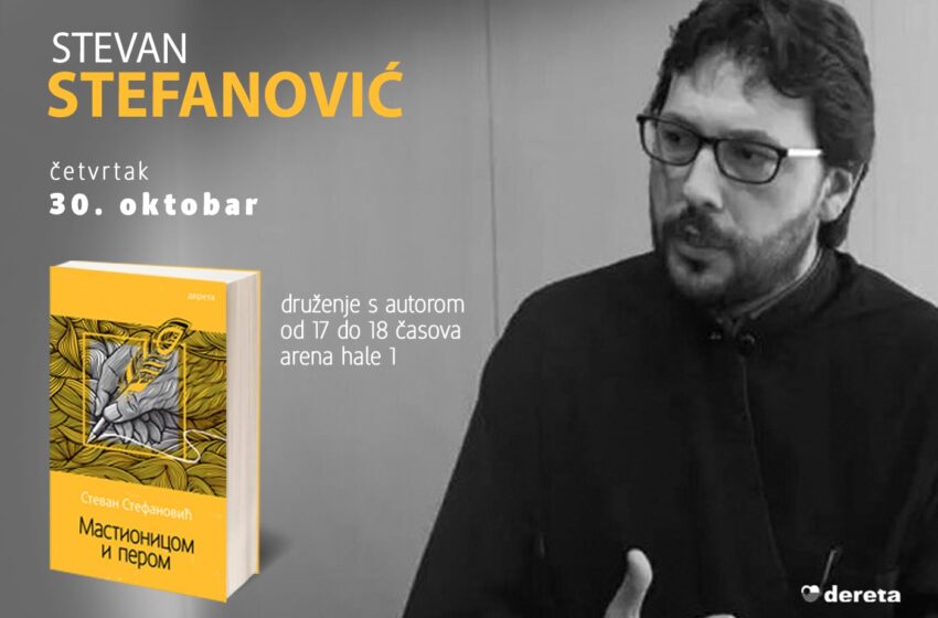 Pisac Stevan Stefanović na beogradskom Sajmu knjiga potpisuje nagrađivani roman „Mastionicom i perom“